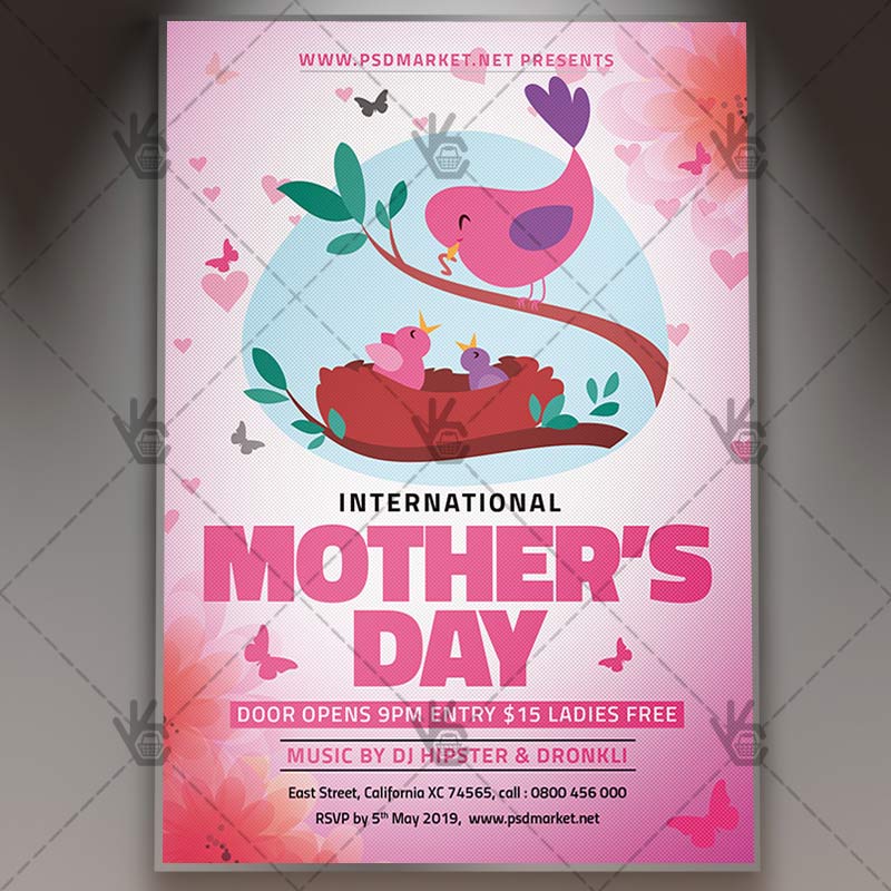 world_mothers_day_flyer_psd_psdmarket_1.jpg Download World Mothers Day Flyer - Club PSD Template
