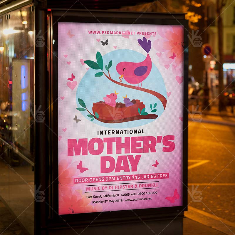 world_mothers_day_flyer_psd_psdmarket_3.jpg Download World Mothers Day Flyer - Club PSD Template-3