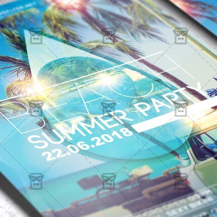 Download Beach Summer Party PSD Flyer Template Now
