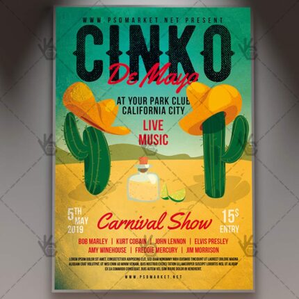 Download Cinco De Mayo Carnival Flyer - Club PSD Template