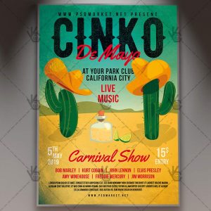 Download Cinco De Mayo Carnival Flyer - Club PSD Template