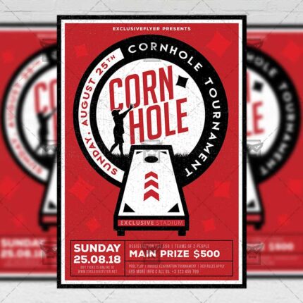 Download Cornhole Tournament PSD Flyer Template Now