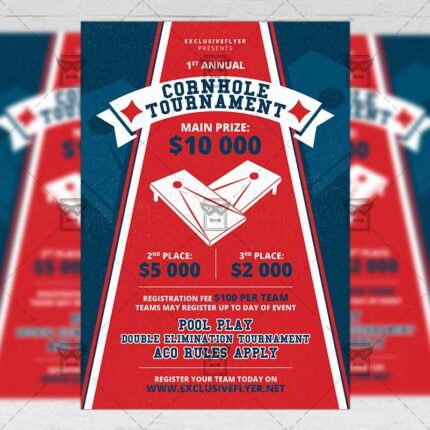 Download Cornhole Tournament Event PSD Flyer Template Now