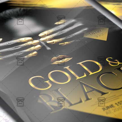 Download Gold and Black Party PSD Flyer Template Now