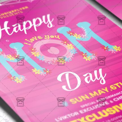 Download Happy Mom Day PSD Flyer Template Now