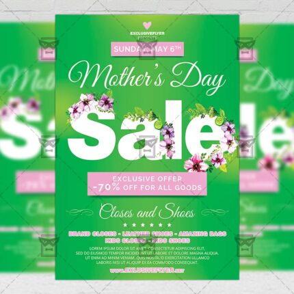 Download Mom Day Sale PSD Flyer Template Now