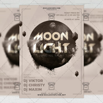 Download Moon Light Night PSD Flyer Template Now