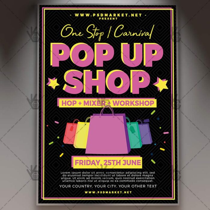Download Pop Up Shop Flyer - PSD Template