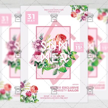 Download Summer Saturdays PSD Flyer Template Now