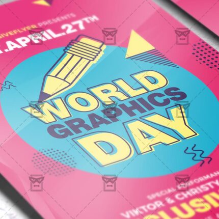 Download World Graphics Day PSD Flyer Template Now