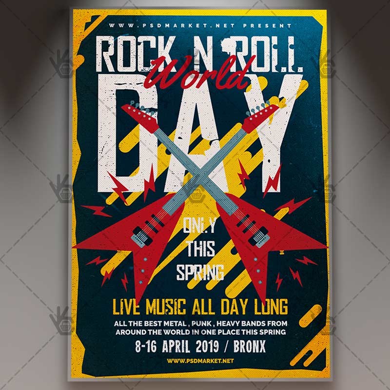 Rock Heavy Metal Punk Concert band Poster Flyer Template