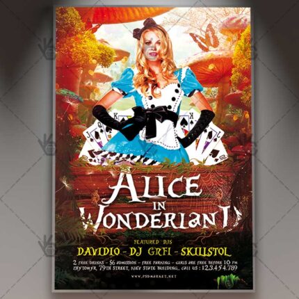 Download Alice in Wonderland Party Flyer
