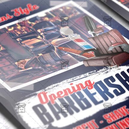 Download Barber Shop PSD Flyer Template Now
