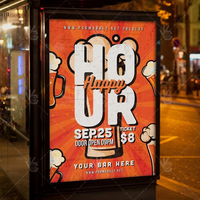 Download Happy Hour Flyer - PSD Template-3