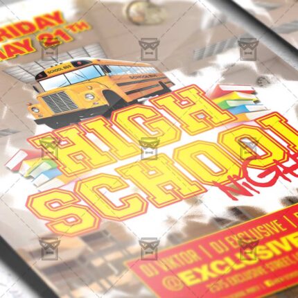Download Hight School Night PSD Flyer Template Now