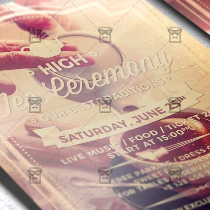 Download High Tea Ceremony PSD Flyer Template Now
