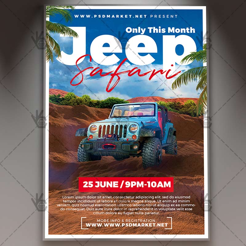 jeep_safari_flyer_psd_psdmarket_1.jpg Download Jeep Safari Flyer - PSD Template