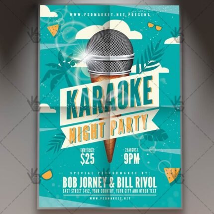 Download Karaoke Flyer - PSD Template