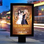 Download Ladies Club Night PSD Flyer Template Now