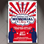 Download Memorial Day BBQ Flyer - PSD Template