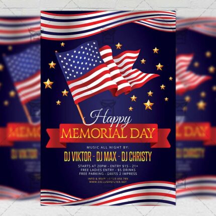 Download Memorial Day Flyer PSD Flyer Template Now