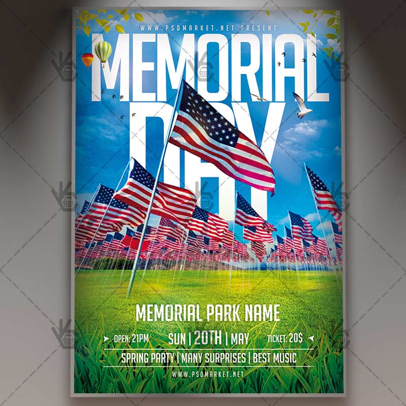 memorial_day_party_flyer_psd_psdmarket_1.jpg Download Memorial Day Party Flyer - PSD Template