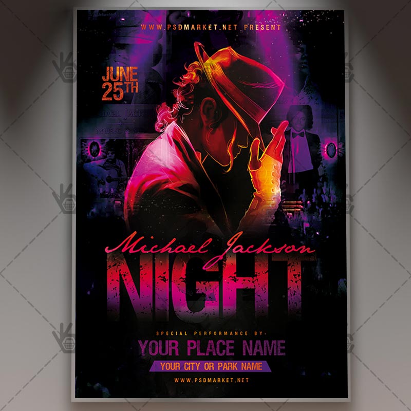 michael_jackson_flyer_psd_psdmarket_1.jpg Download Michael Jackson Flyer - PSD Template