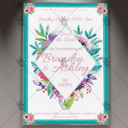 Download Save the Date Event Flyer - PSD Template