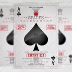 Download Spades Tournament PSD Flyer Template Now