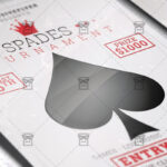 Download Spades Tournament PSD Flyer Template Now