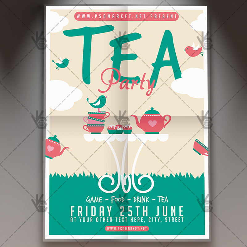 tea_party_flyer_psd_psdmarket_1.jpg Download Tea Party Flyer - PSD Template