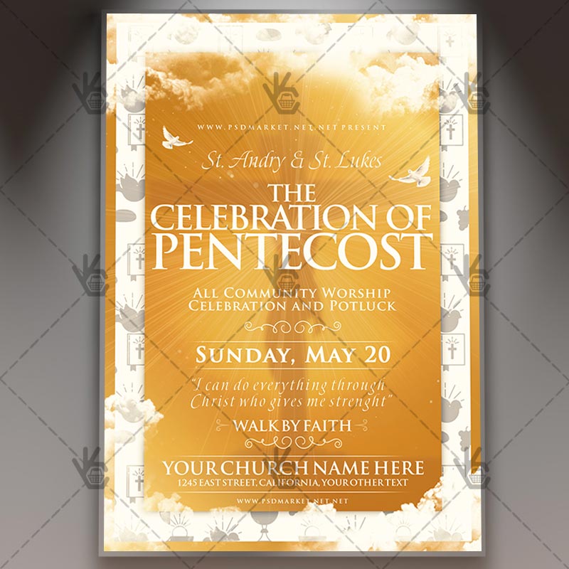 the_celebration_of_pentecost_flyer_psd_psdmarket_1.jpg Download The Celebration of Pentecost Flyer PSD