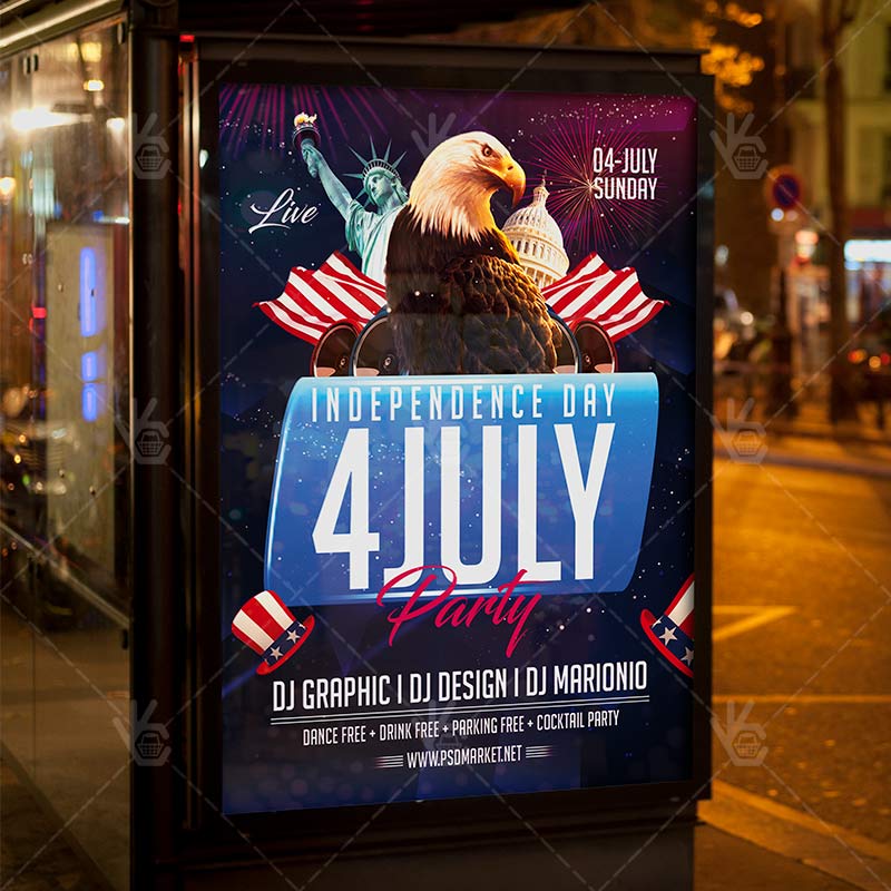 4_th_of_july_flyer_psd_psdmarket_3.jpg Download 4th of July Flyer - PSD Template-3