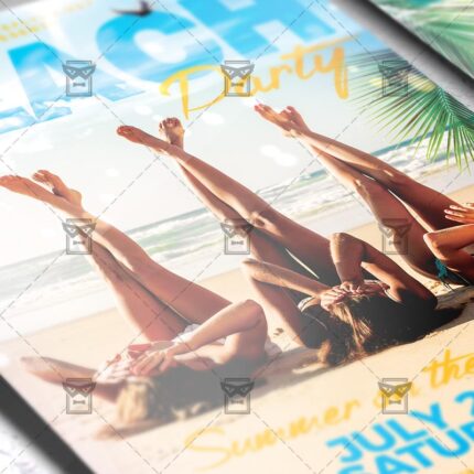 Download Beach Party PSD Flyer Template Now