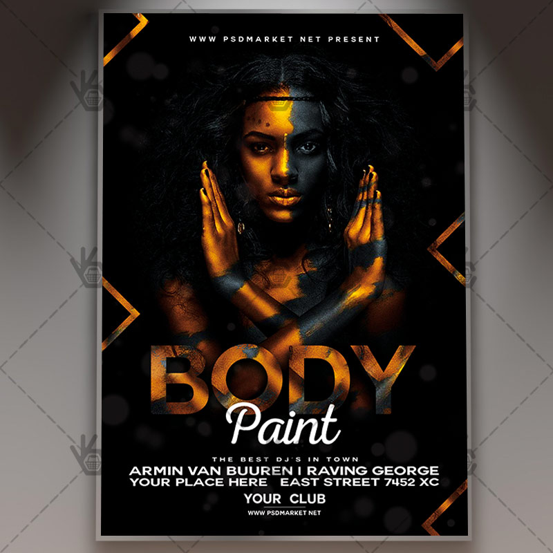 body_paint_flyer_psd_psdmarket_1.jpg Download Body Paint Flyer - PSD Template