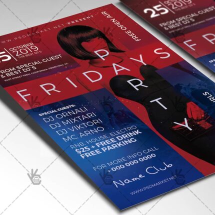 Download Fridays Party Flyer - PSD Template-2