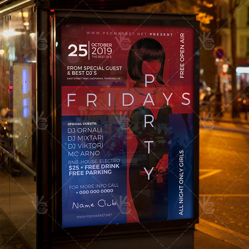 fridays_party_flyer_psd_psdmarket_3.jpg Download Fridays Party Flyer - PSD Template-3
