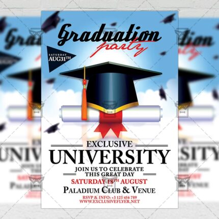 Download Graduation Flyer PSD Template Now
