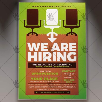 Download Hiring Flyer - PSD Template