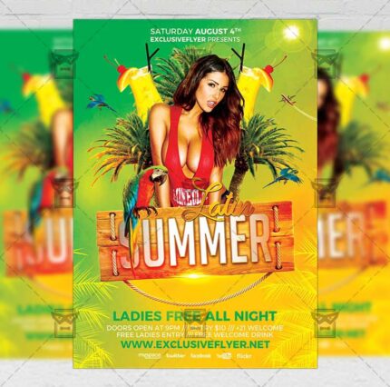 Download Latin Summer PSD Flyer Template Now