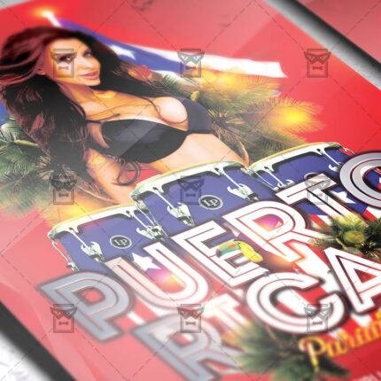Download Puerto Rican Parade After Party PSD Flyer Template Now