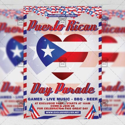 Download Puerto Rican Parade PSD Flyer Template Now