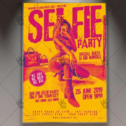 Download Selfie Flyer - PSD Template