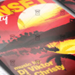 Download Sunset Party PSD Flyer Template Now