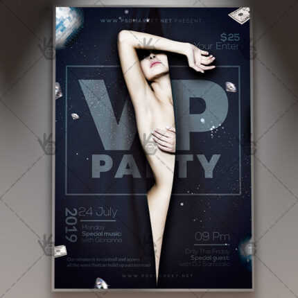 Download VIP Party Flyer - PSD Template