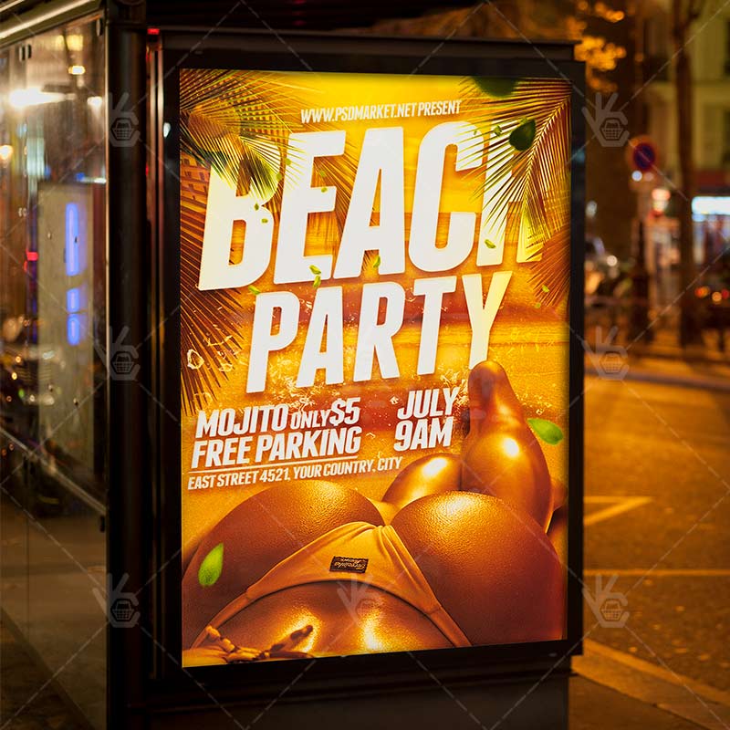 beach_party_flyer_psd_psdmarket_3.jpg Download Beach Party Flyer - PSD Template-3