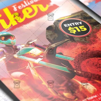 Download Biker Festival PSD Flyer Template Now