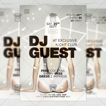 Download Dj Guest Night PSD Flyer Template Now