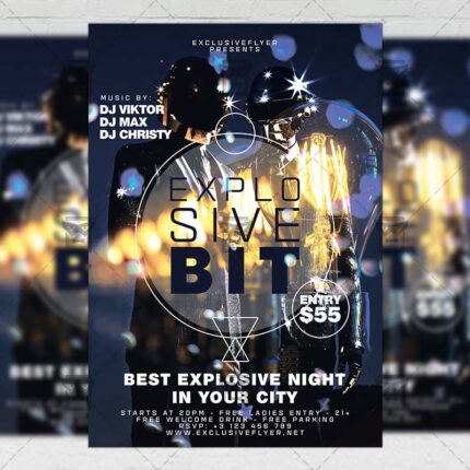 Download Explosive Bit PSD Flyer Template Now