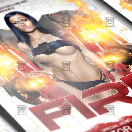 Download Fire Night PSD Flyer Template Now